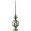 National Tree Company 15" Sage Green Glass Christmas Tree Topper
