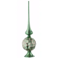 National Tree Company 15" Sage Green Glass Christmas Tree Topper