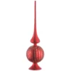 National Tree Company 15" Red Glass Christmas Tree Topper