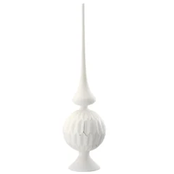 National Tree Company 15" White Glass Christmas Tree Topper