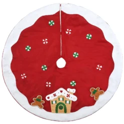 National Tree Company 48" Be Merry Collection Gingerbread House Tree Skirt