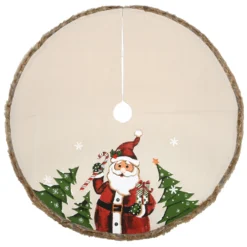 National Tree Company 48" Rural Homestead Collection Santa Tree Skirt
