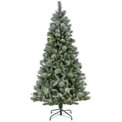 National Tree Company Pre-Lit Artificial Christmas Tree, Conconully Pine, With Warm White LED Lights, Plug In, 7.5 Ft