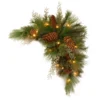National Tree Company 30in White Pine Corner Swag With Battery Operated LED Lights