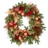 National Tree Company 30" Apple Decorated Christmas Wreath With LED Lights