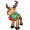 National Tree Company Inflatable Reindeer, LED Lights, Plug In, Christmas Collection, 8 Feet