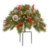National Tree Company 22" Frosted Berry Urn Filler With Battery Operated LED Lights