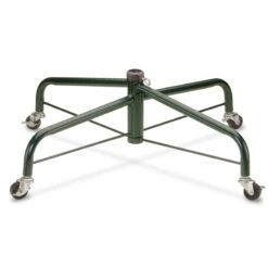 National Tree Company Christmas Tree Folding Stand, Green, For Trees 7.5 - 8 Feet, Rolling Wheels, 28 Inches