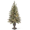 National Tree Company Pre-Lit Artificial Christmas Entrance Tree, Glittery Bristle Pine With Twinkly LED Lights, Plug In, 4 Ft