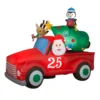 National Tree Company Inflatable Santa In Vintage Pickup Truck, LED Lights, Plug In, Christmas Collection, 8 Feet