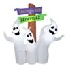 National Tree Company Halloween 6 Ft. Ghost Trio And Signpost
