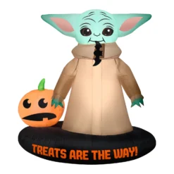 National Tree Company Halloween Inflatable Decoration, Green, Mandalorian, Self Inflating, Plug In, 78 Inches