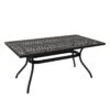 National Tree Company National Outdoor Living All Weather Dining TableRectangle, Black Finish, Cast Aluminum, Leeds Collection, 69 Inches