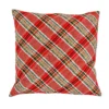 National Tree Company 24" HGTV Home Collection Bias Cut Red Plaid Pillow