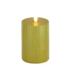 National Tree Company 3x7 HGTV Home Collection Flameless Georgetown Pillar Candle, Gold