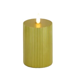 National Tree Company 3x7 HGTV Home Collection Flameless Georgetown Pillar Candle, Gold