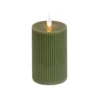 National Tree Company 3x9 HGTV Home Collection Flameless Georgetown Pillar Candle, Dk Green
