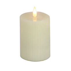 National Tree Company 4x8 HGTV Home Collection Flameless Georgetown Pillar Candle, Ivory