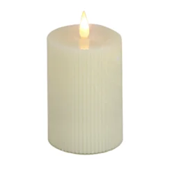 National Tree Company 4x10 HGTV Home Collection Flameless Georgetown Pillar Candle, Ivory