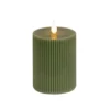 National Tree Company 5x7 HGTV Home Collection Flameless Georgetown Pillar Candle, Dk Green