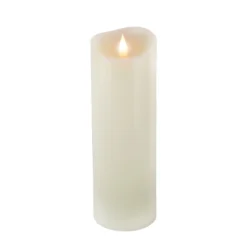 National Tree Company 3accx9 HGTV Home Collection Flameless Heritage Pillar Candle, Ivory