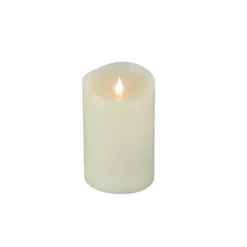 National Tree Company 4x6 HGTV Home Collection Flameless Heritage Pillar Candle, Ivory