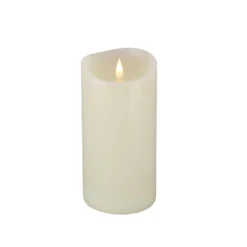 National Tree Company 4x8 HGTV Home Collection Flameless Heritage Pillar Candle, Ivory