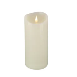 National Tree Company 4x10 HGTV Home Collection Flameless Heritage Pillar Candle, Ivory
