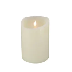 National Tree Company 5x7 HGTV Home Collection Flameless Heritage Pillar Candle, Ivory