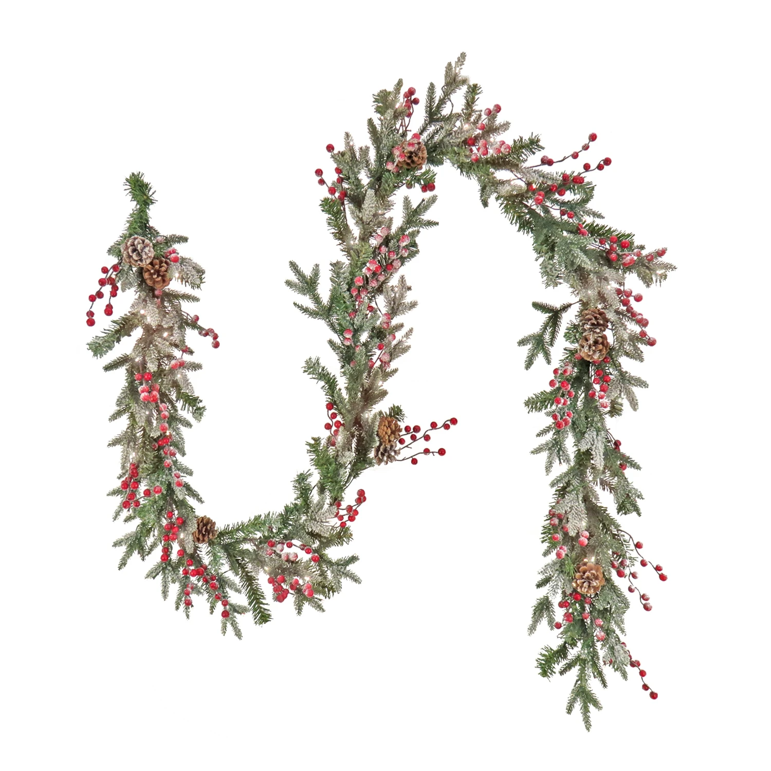 National Tree Company 9 Ft. HGTV Home Collection Pre-Lit Frosted Traditions Garland