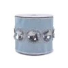 National Tree Company 4" HGTV Home Collection Sequin Beaded Taffeta Ribbon, Blue
