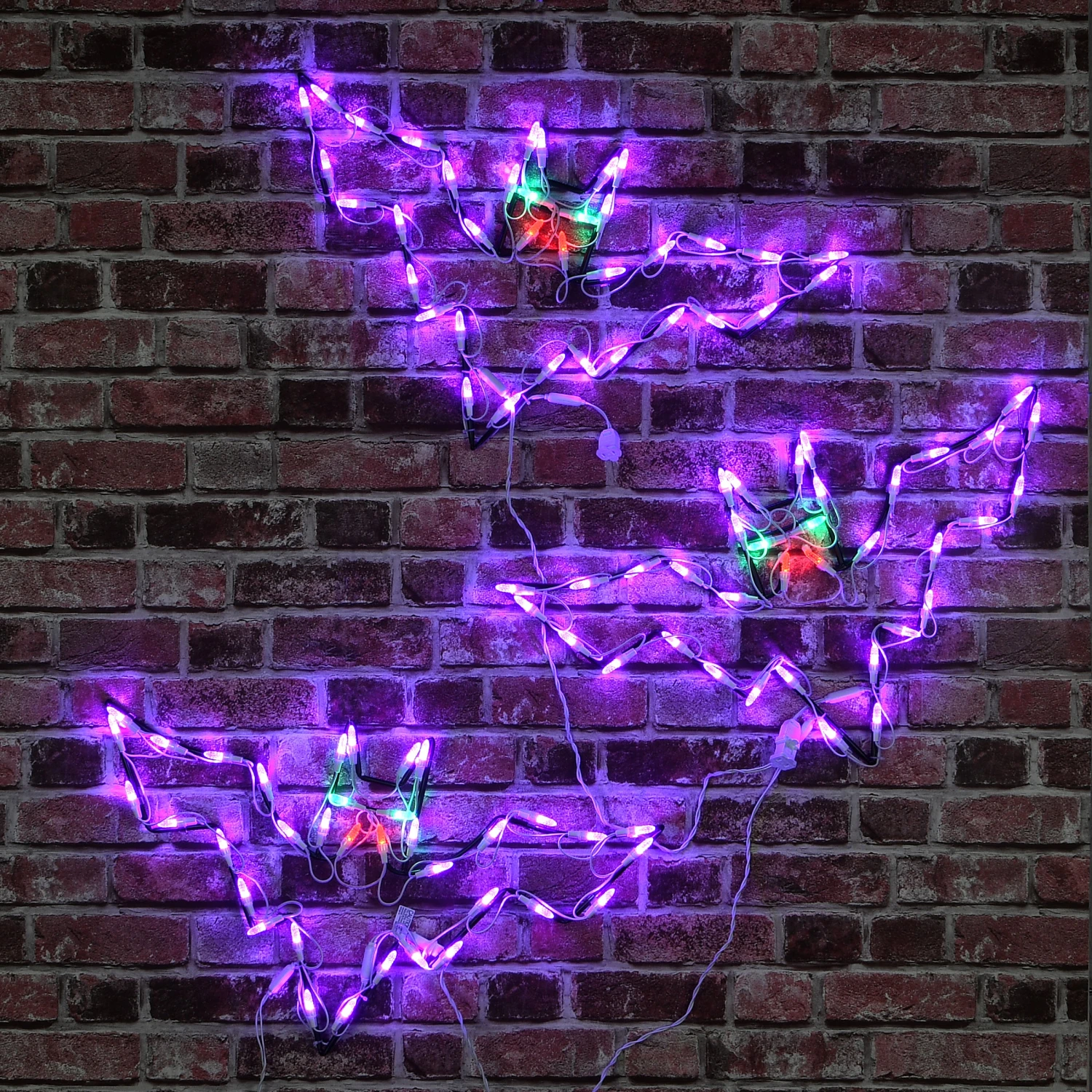 National Tree Company Halloween Lighted Sign Decoration, White, Bat Trio, LED Lights, Plug In, 25 Inches - Image 2