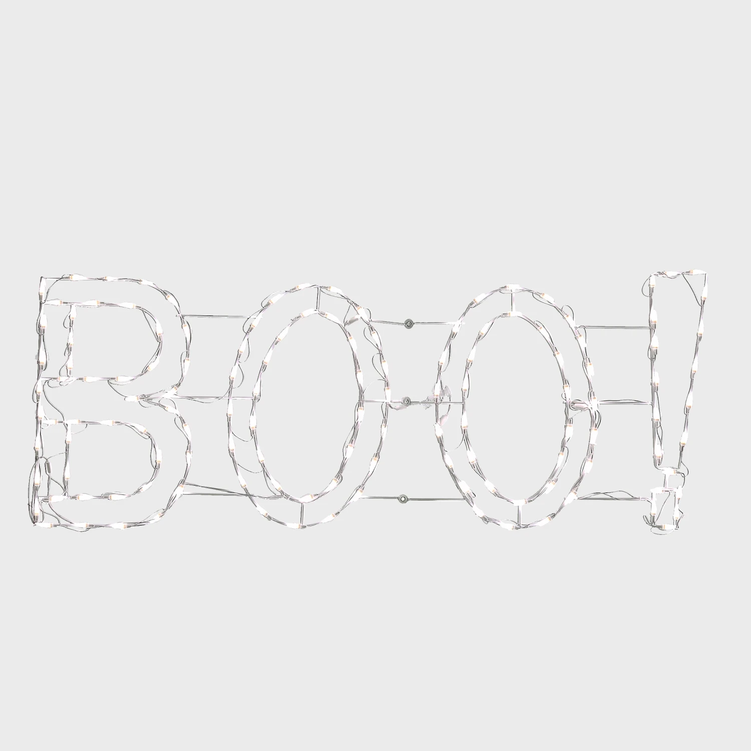 National Tree Company Halloween Lighted Sign Decoration, White, 'BOO' Sign, LED Lights, Plug In, 5 Feet