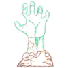 National Tree Company Halloween Lighted Sign Decoration, White, Zombie Hand, LED Lights, Plug In, 3 Feet