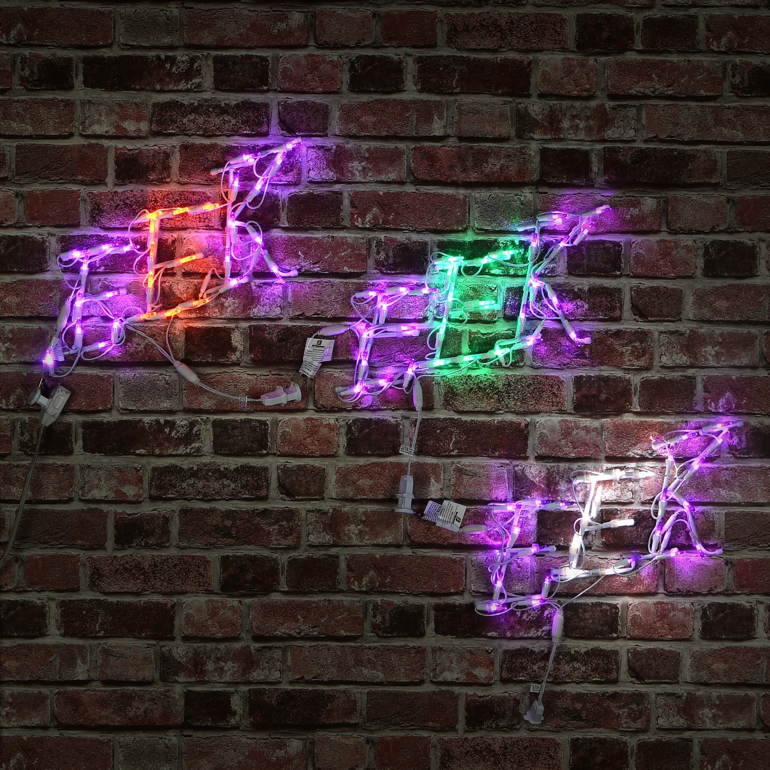 National Tree Company Halloween Lighted Sign Decoration, White, EEK Sign, LED Lights, Plug In, 18 Inches - Image 2