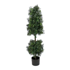 National Tree Company 4 Ft. Boxwood Cone And Ball Topiary In Nursery Pot