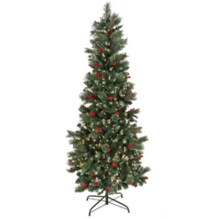 National Tree Company 9ft Pre-lit Artificial Meadowlark Pencil Hinged Tree, 900 Clear Lights- UL