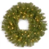 National Tree Company, Pre-Lit Artificial Christmas Wreath, Norwood Fir With Twinkly LED Lights, Plug In, 24 In