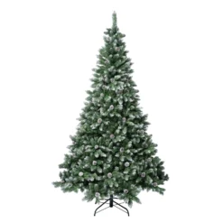 National Tree Company First Traditions Oakley Hills Snowy Christmas Tree With Hinged Branches, 7.5 Ft