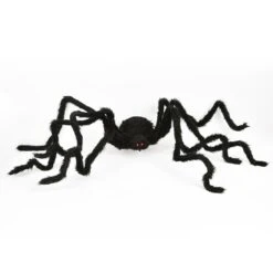 National Tree Company Halloween Pre Lit Animated Crawling Spider, Black, Sound Activated, LED Lights, Battery Operated, 63 Inches