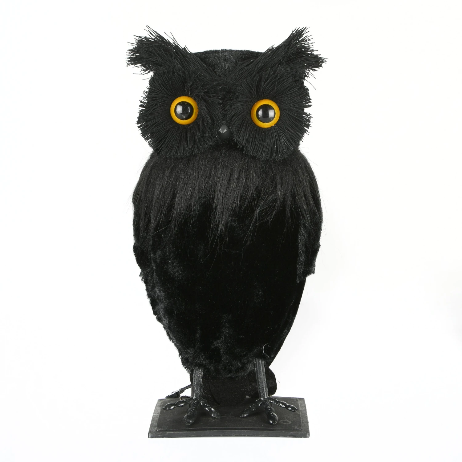 National Tree Company Halloween Tabletop Decoration, Black, Lifelike Owl, 11 Inches