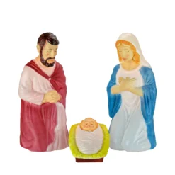 National Tree Company Mary, Joseph And Jesus Nativity Scene, Lights Inside, Plug In, Christmas Collection, 28 Inches