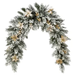 National Tree Company 6 Ft Frosted Colonial Fir Mantle Swag