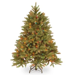National Tree Company 4.5 Ft Jersey Fraser Fir Tree With Multicolor Lights
