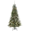 National Tree Company 65 Ft Snowy Morgan Spruce Slim Tree With Clear Lights