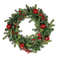 National Tree Company First Traditions 24" Scotch Creek Fir Pre-Lit Wreath