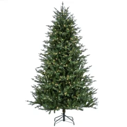 National Tree Company Pre-Lit Artificial Christmas Tree, Wenatchee Fir, With Warm White LED Lights, Plug In, 7.5 Ft