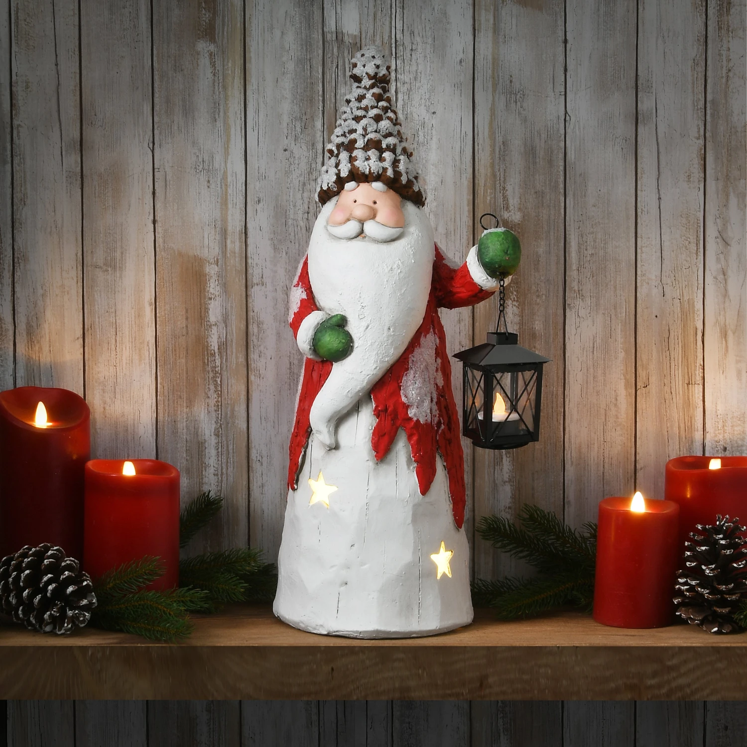 National Tree Company 21" Lighted Old World Santa Candleholder - Image 2