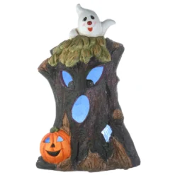 National Tree Company Halloween Haunted Tree Trunk Decoration, LED Lights, 18 Inches