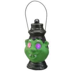 National Tree Company Halloween Green Ghoul Lantern, LED Lights, 12 Inches